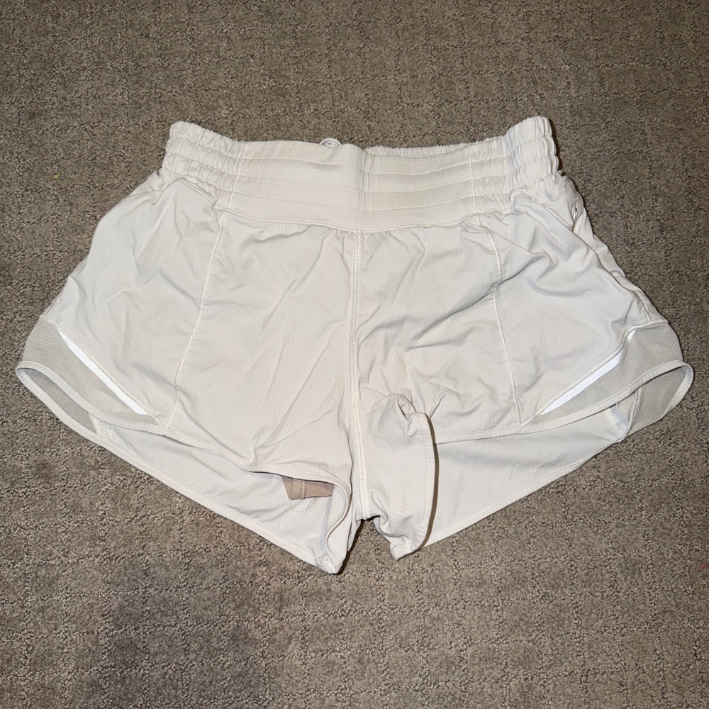 White lululemon Hotty Hot Shorts